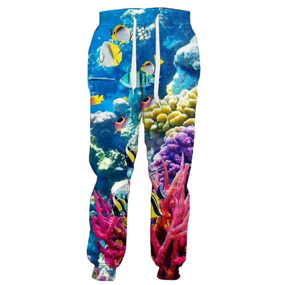 Spring Autumn Fashion Mens Pants Funny Sea Life Reef Dolphin 3D Printed Trousers Sportwear Casual Sweatpants Streetwear Joggers