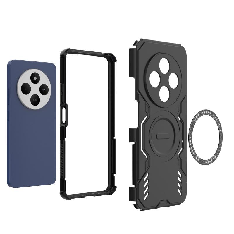 Для Redmi 14C Чехол Чехол Xiaomi Redmi 14C Capas Armor Bumper Магнитный Жесткий Противоударный Magsafe Беспроводная зарядка Fundas Redmi 14C