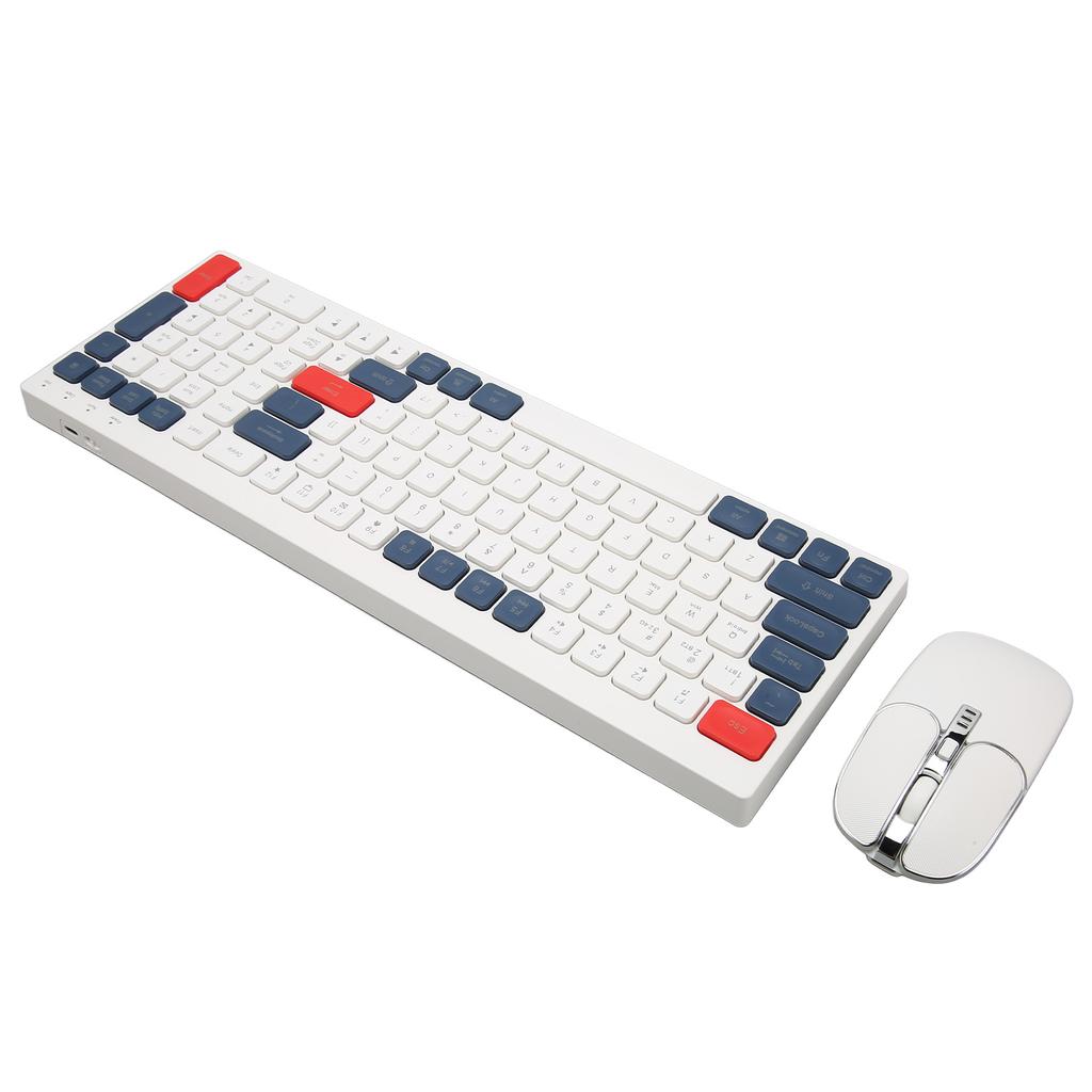 Keyboard Mouse Combo 2.4G Wireless Round Keycaps Ergonomic Type C   Keyboard and Mouse for Phone Tablet  