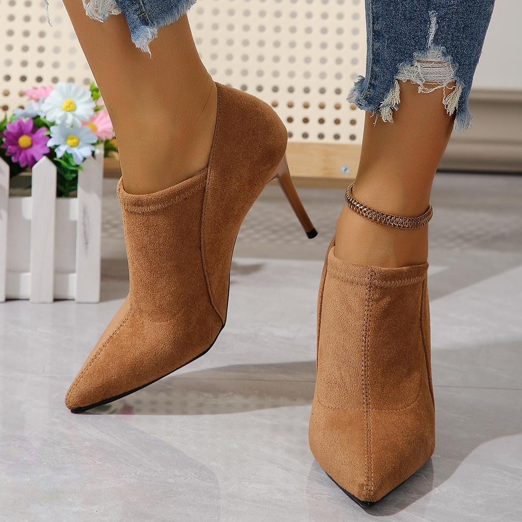 Большой размер осень и зима новые туфли-лодочки с глубоким вырезом, черные, с острым носком, на высоком тонком каблуке, маленькие, модные, женские