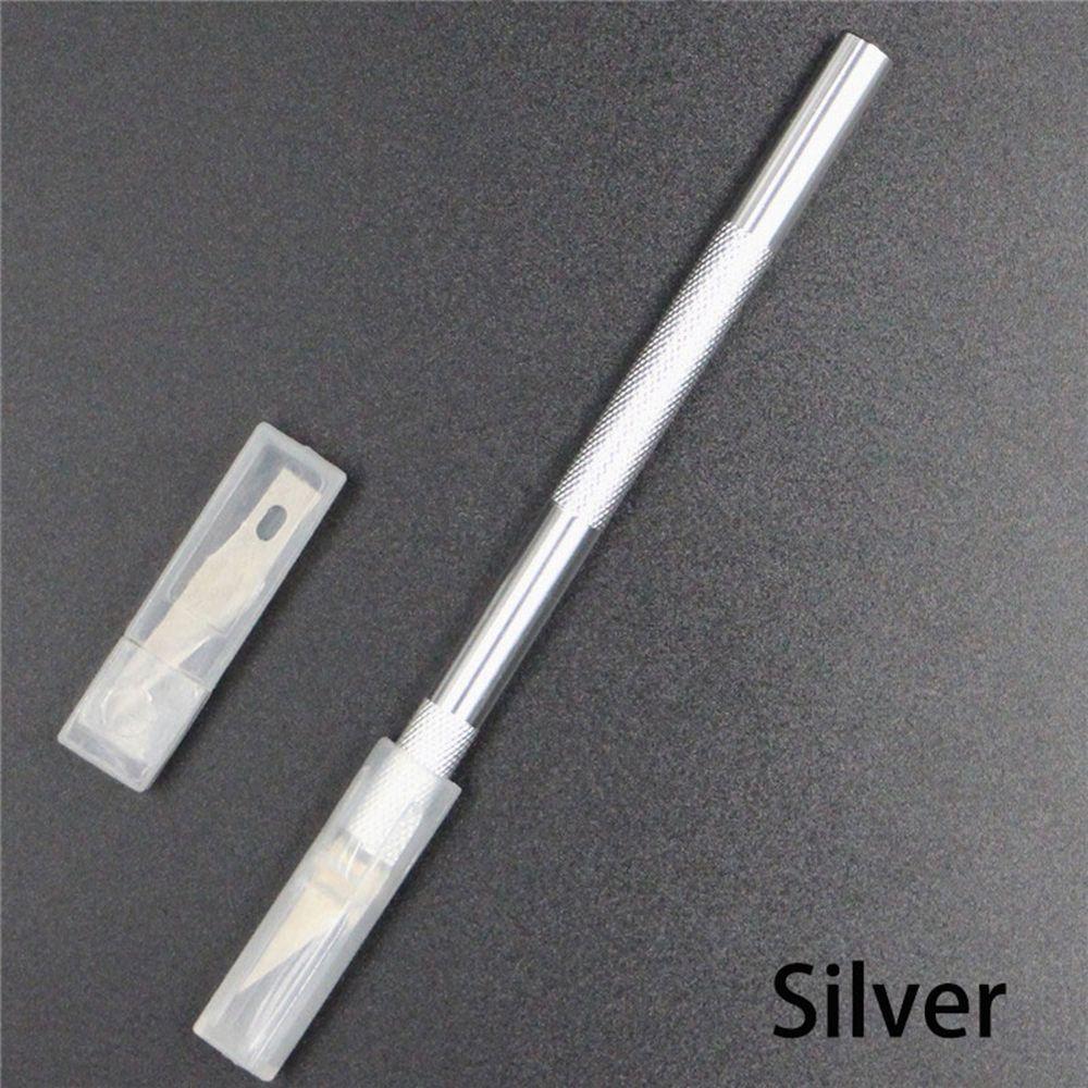 Cake Sculpture Craft Metal Scalpel Non-slip Knife Engraving Cutter with 6pcs Blade Pastry Tools