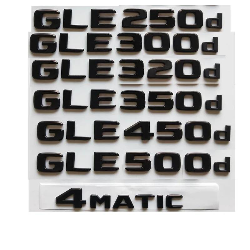 Matt Black Emblems for Mercedes Benz W166 W167 C292 GLE300d GLE320d GLE350d GLE400d GLE450d GLE500d GLE550d 4MATIC 2017+ OT4
