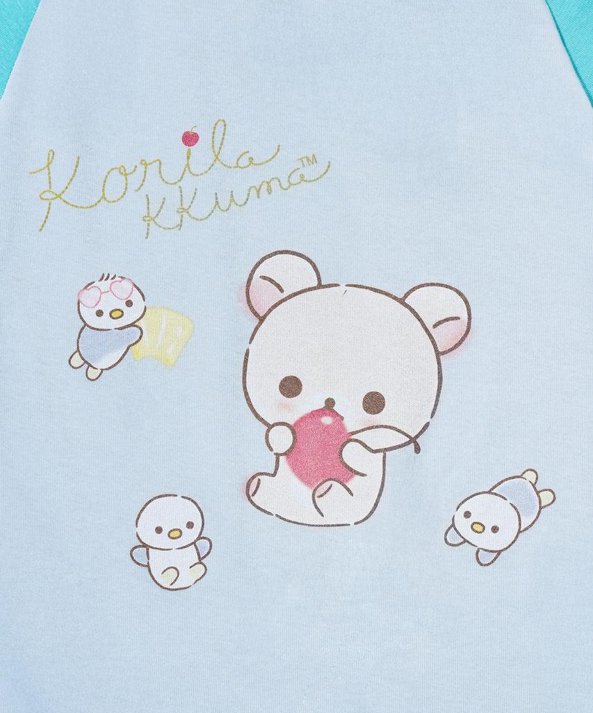 YOUHEE [Korilakkuma] Raglan T-Shirts Blue