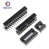 IC Socket 6P/8P/14P/16P/18P/20P/24P/28P DIP IC-розетки Адаптер Паяемый тип 28-контактные узкие DIP-розетки MCU-разъем 24-контактный