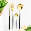 16 шт. Зеркальный розовое золото Набор столовых приборов из нержавеющей стали Нож Кофейная ложка Вилка Набор посуды Западные кухонные столовые приборы