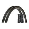 Panaracer Clincher Tire x Race D Evo 4 Road Cross Long Simple Упаковка Набор из 2 шт. [700 25C] F725-RCD-B4-2P Черный/Черный (Для велогонок, велогонок/гонок по шоссе,