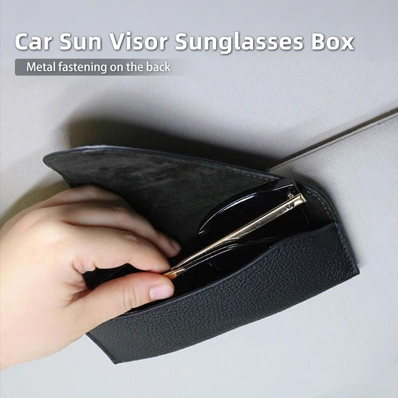Car Visor Storage Box Glasses Case Sunglasses Holder Clip Accessories For Skoda Octavia Rapid Kodiaq Superb Derivative Karoq Fab  BS2