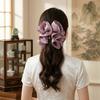 Без IP Включен Большой Тканевый Зажим Для Волос Банан С Текстурой Складки Для Повседневных Женских Причесок