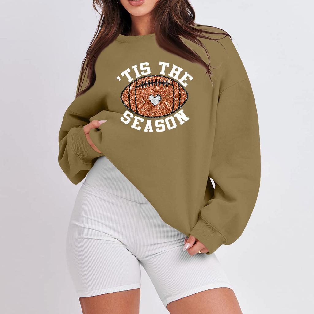 Женская повседневная мода с длинным рукавом и принтом, с круглым вырезом, свободная толстовка