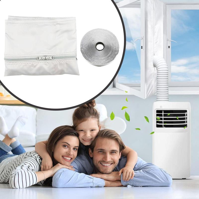 Portable AC Window Vent Kit Mobile Air-Conditioning Casement Window Seal Kit No-Drill Appliance Exhaust Ventilation Attachment