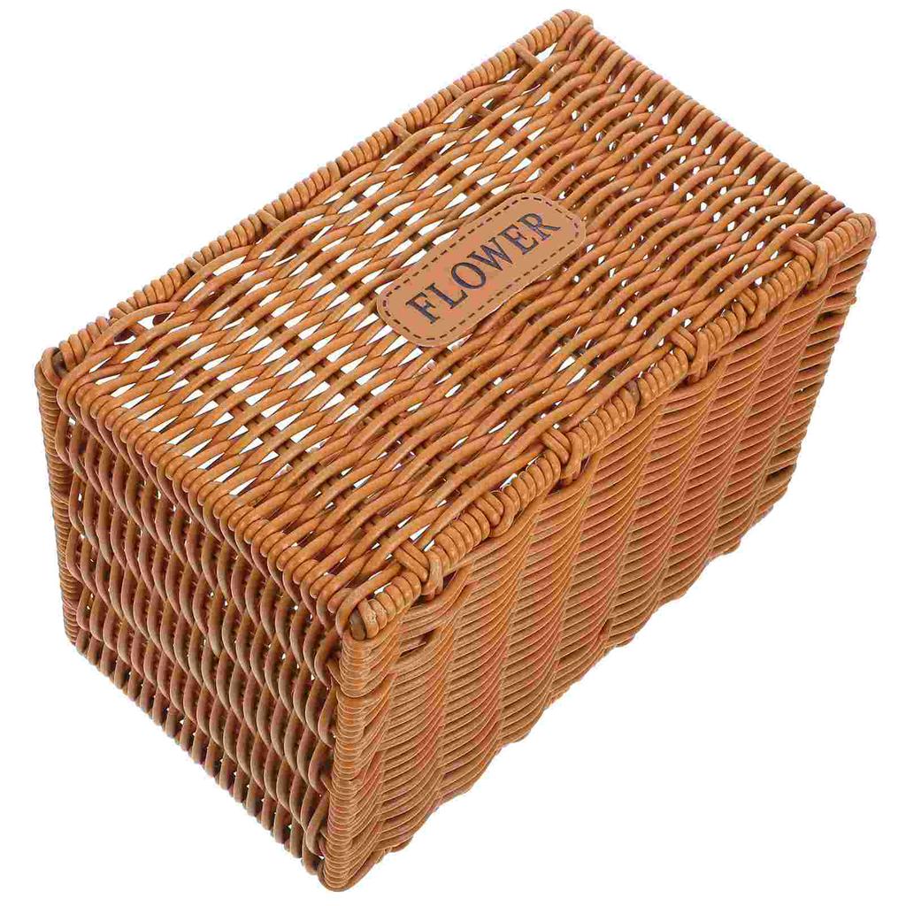 Корзина для хранения из искусственного ротанга, плетеные корзины для растений, цветочные корзины для растений в сельской местности, для комнатных растений