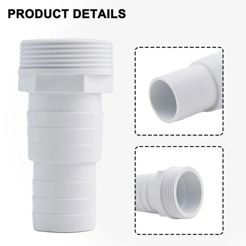 2 шт. Пластиковый адаптер для шланга фильтра бассейна, резьба 1-1/2 дюйма, насадка для сменного шланга бассейна, простота установки