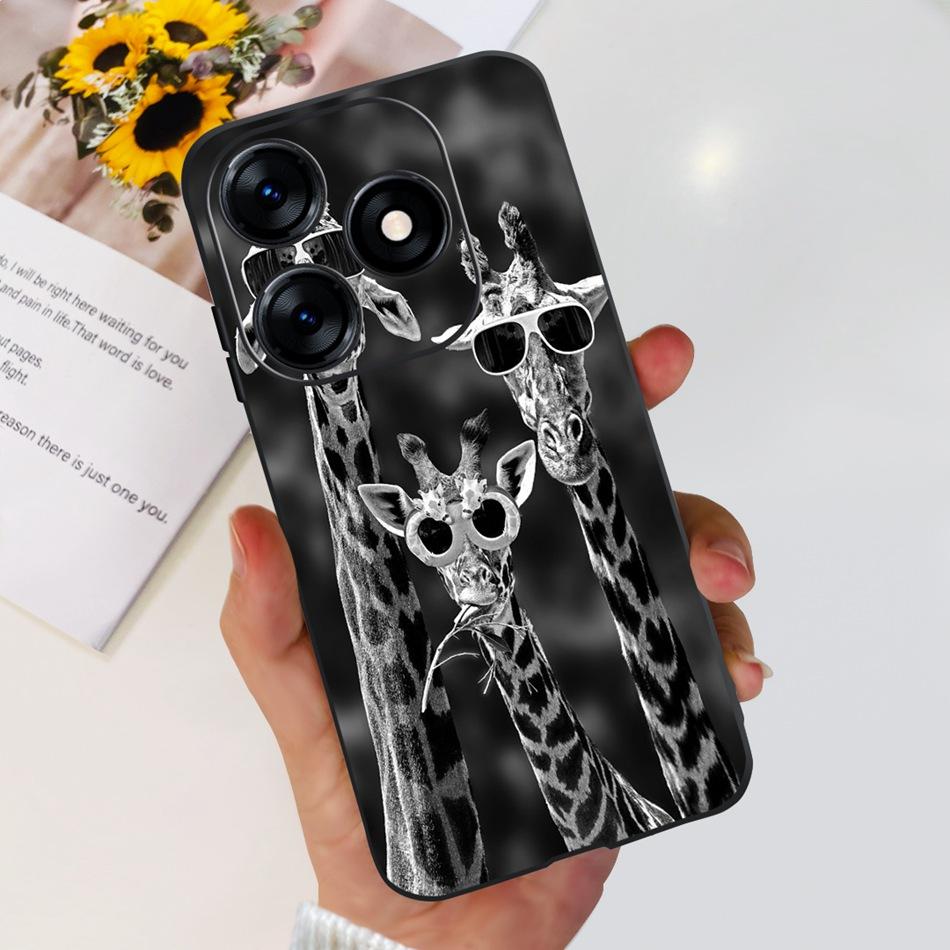 Чехол для телефона Tecno Spark 10 10C 2023 Модный Цветок Кошка Бабочка Мягкий Силикон ТПУ Чехлы Для Tecno Spark10 Spark10c KI5q KI5k