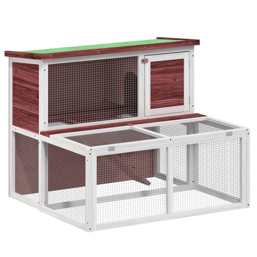 vidaXL Mocha Hutch 102x90x84.5 cm Solid Pine Wood