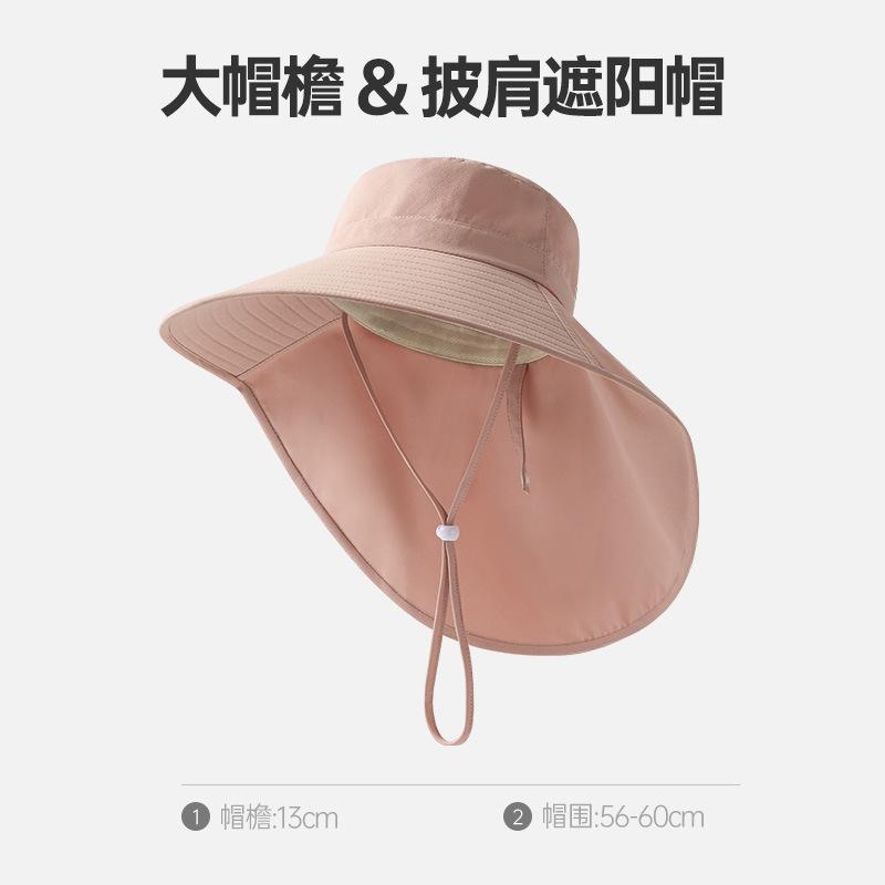 Summer Shawl Bucket Hat Hat Sun Hat Women Sun Protection Cycling Sun Protection Sun Hat Big Brim Face Covering Mountaineering Hat