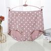 Modal Large Size Panties for Fat Lady Fashion Polka Dot Briefs High Waist Wide Leg Boyshorts Cotton Crotch Underpants