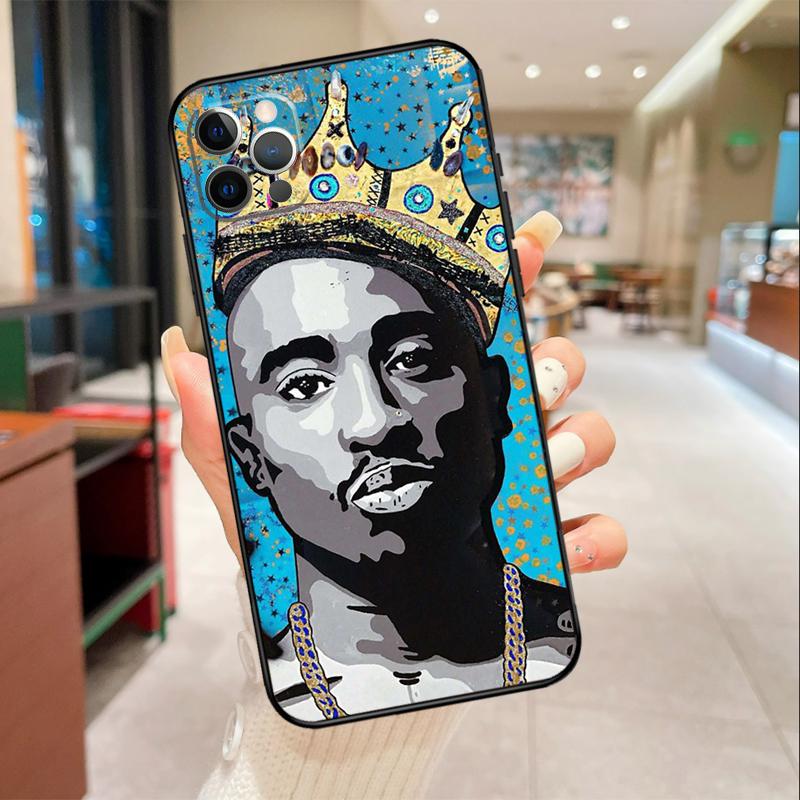 Чехол для телефона рэпера Т-Тупака Шакура для iPhone 17 16 15 14 13 12 11 Pro Max mini 16 Plus 16e 17 Air Защитная крышка