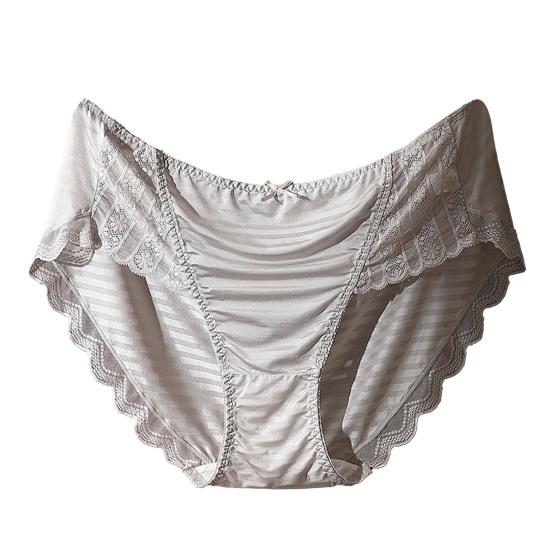 Женские трусики со средней талией, кружевной декор с бантом, большие размеры, сплошной цвет, контроль живота, мягкие эластичные быстросохнущие антисептические женские трусы, трусы