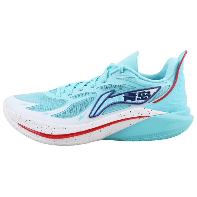 Li Ning Sonic 12 Shock Absorbing Durable Low Top Basketball Shoes Men Sneakers Blue White ABAU019-15