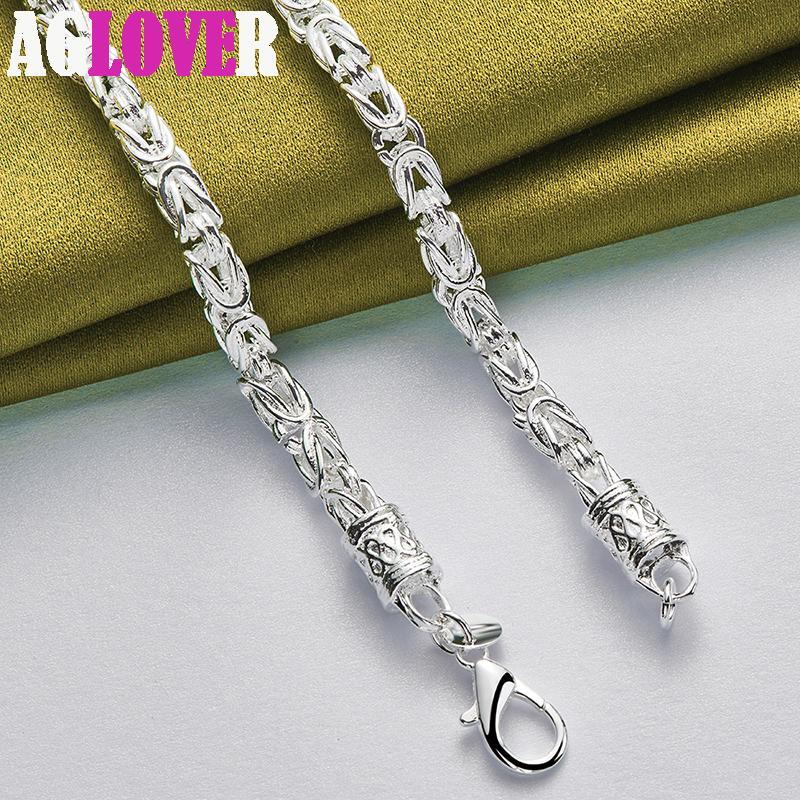 Ювелирные изделия из стерлингового серебра 925 пробы, 20 дюймов, 5 мм, ожерелье-цепочка для смесителя