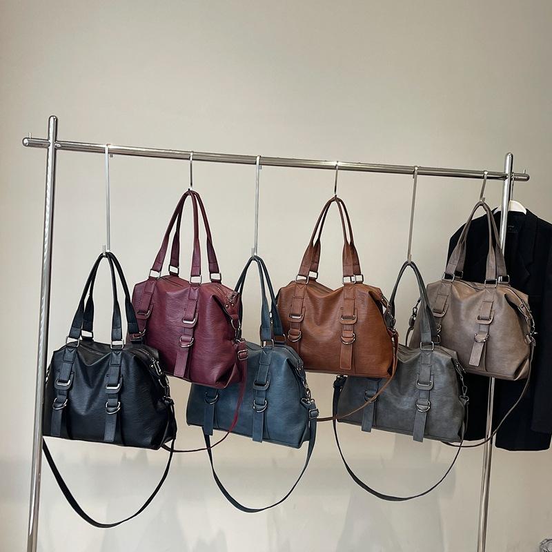 Женская сумка, большая вместительная сумка-тоут, мягкая кожаная сумка через плечо