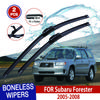 Для Subaru Forester 2005-2008 Автомобильные стеклоочистители U-образные Мягкая резина Бескаркасные Бескорпусные Автомобильные щетки 24"+18"