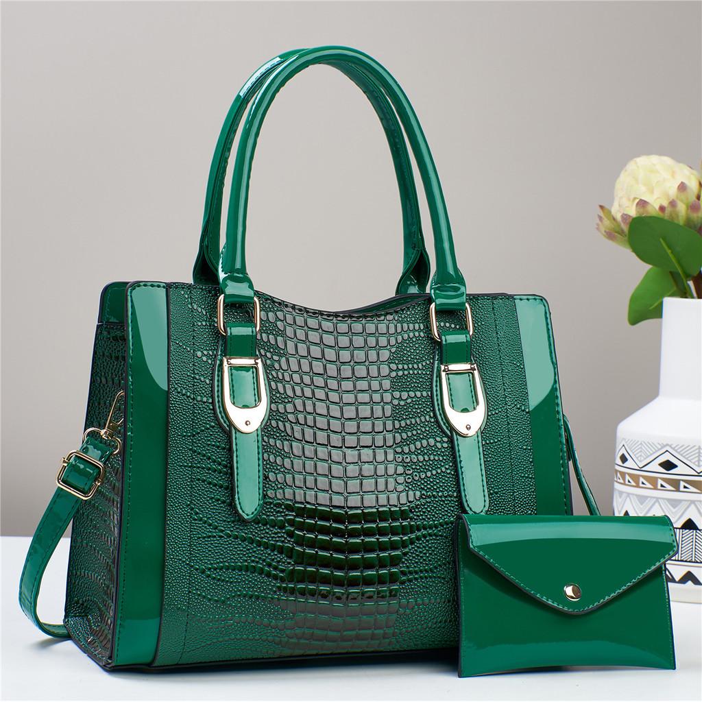 Trendy Crocodile Texture Pu Leather Shoulder Bag For Women Large Stylish Handbag With Zipper Closure Ideal For Everyday Commuting And Fashion