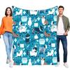 Pet Lover's Fleece Blanket Soft Warm Cozy Throw for Home, Animals Pattern, Ideal Gift for Veterinary Professionals, Animal Enthu
