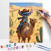 Disney Digital Oil Painting Art Kit Cowboy Stitch Riding Camel Hand Filled Home Decor