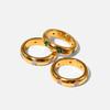 18-karat Gold Stainless Steel Retro Micro-set Green/pink/white Zircon Ring Index Finger Joint Ring