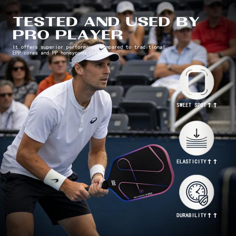 Luzz Pro 4 Pickleball Paddle Carbon Fiber Full Foam Core All Skill Levels
