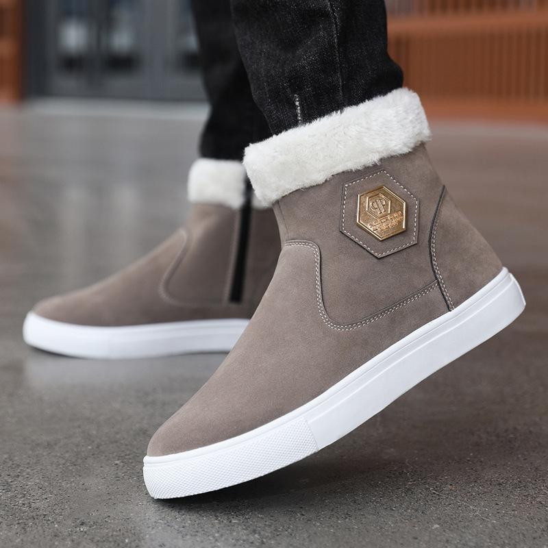 Men's Winter Warm Cotton Shoes 2025 New Classic Fashion Retro Plush Comfortable Anti Slip Snow Boots Outdoor Sports Casual Shoes