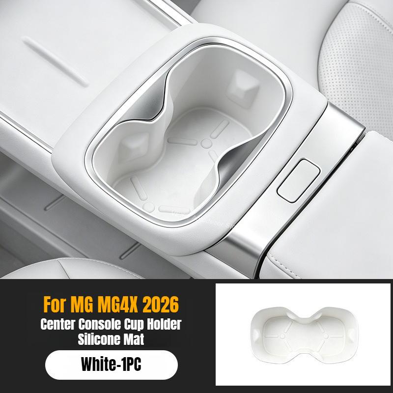 For MG MG4X 2026 Center Console Cup Holder Silicone Mat Anti-Slip Water Cup Holder Pad Interior Tidying Modification Accessories