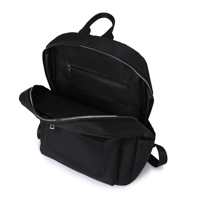 Women Solid Color Large Capacity Backpack Nylon Water-Repellent Backpack AVE