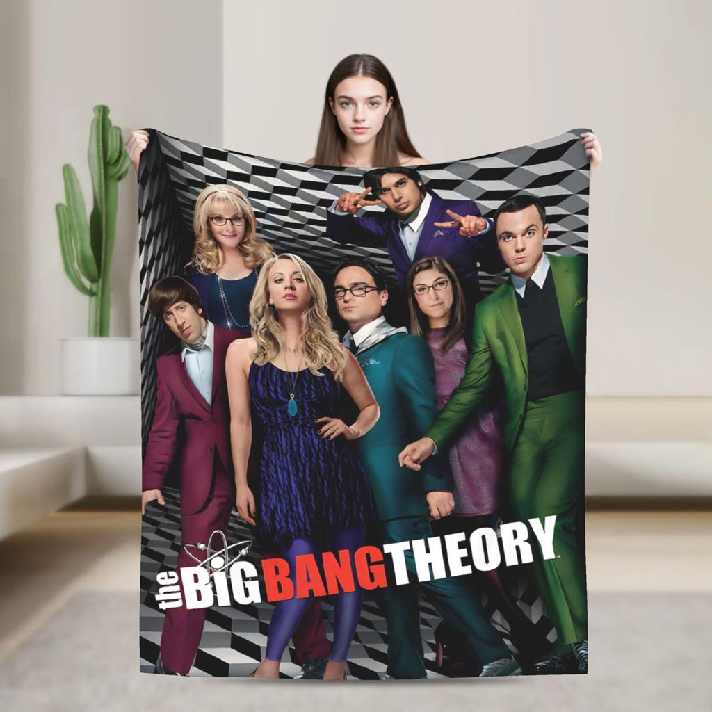 The Big Bangs Theory Sitcom Blankets Quality Warm Throw Blanket Winter Airplane Travel Couch Chair Sofa Bed Fluffy Bedspread