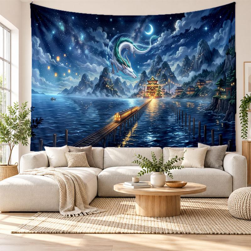 Spirited Away Wall Tapestry Home Decor Hanging Cloth Art Background Tapestry for Bedroom