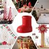 Red Ceramic Boot Vase Christmas Boot Vase Christmas Floral Decoration for Home Holiday Party Tabletop Decoration