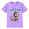 Футболка labubu Kawaii для детей, мальчик 10 лет, 100% хлопок, топы, футболка с принтом «гордость», аниме, короткая, y2k, одежда для девочек, детская одежда для девочек