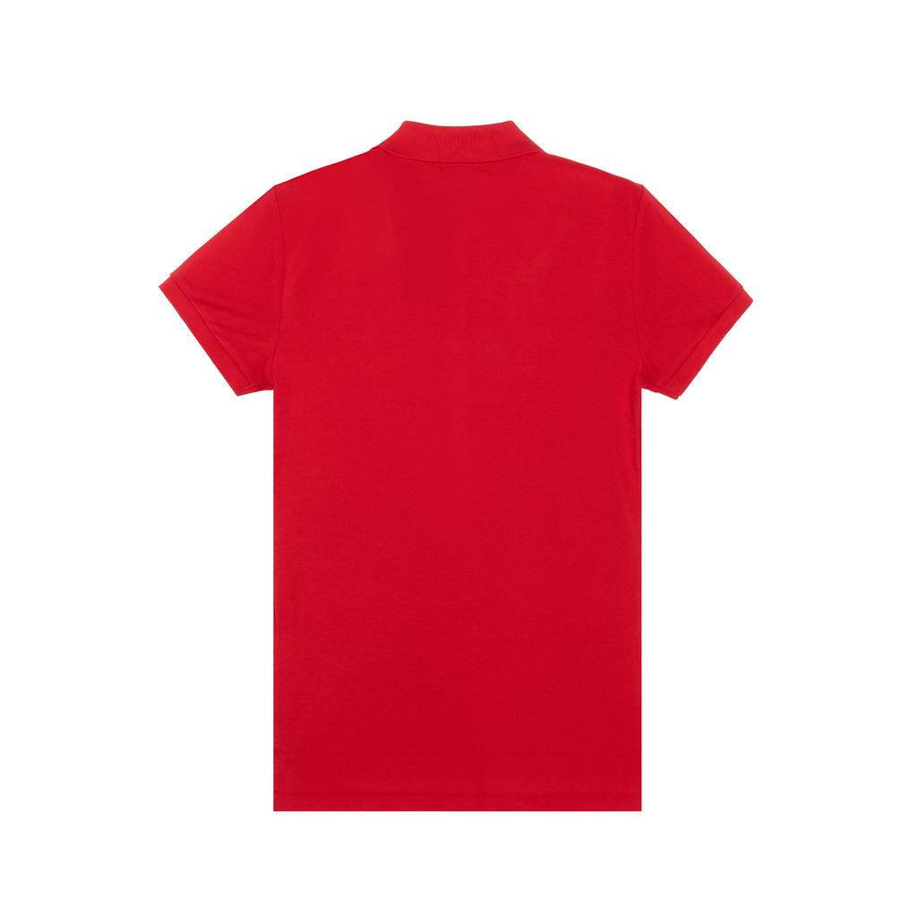 Polo Ralph Lauren SS23 однотонная однобортная рубашка поло прямого кроя с коротким рукавом, женские топы, красный цвет 211870245-004