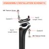 TOSEEK 27.2/31.6mm T800 Carbon Road MTB Gravel Bike Seatpost 20mm Offset 350/400mm Length 150-170g Racing Bicycle Seat Post OEM