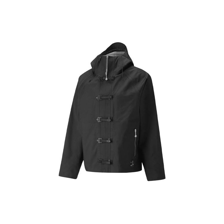 Puma Совместная брендовая повседневная однотонная куртка с капюшоном и длинными рукавами X Pronounce, мужская верхняя одежда, черная 534030-01