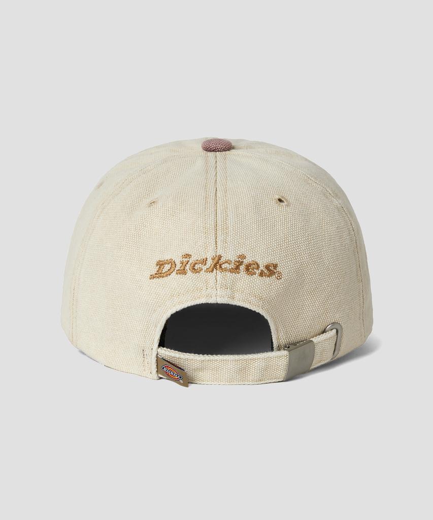 DICKIES Big Logo Washed Ball Cap Cream/Burgundy