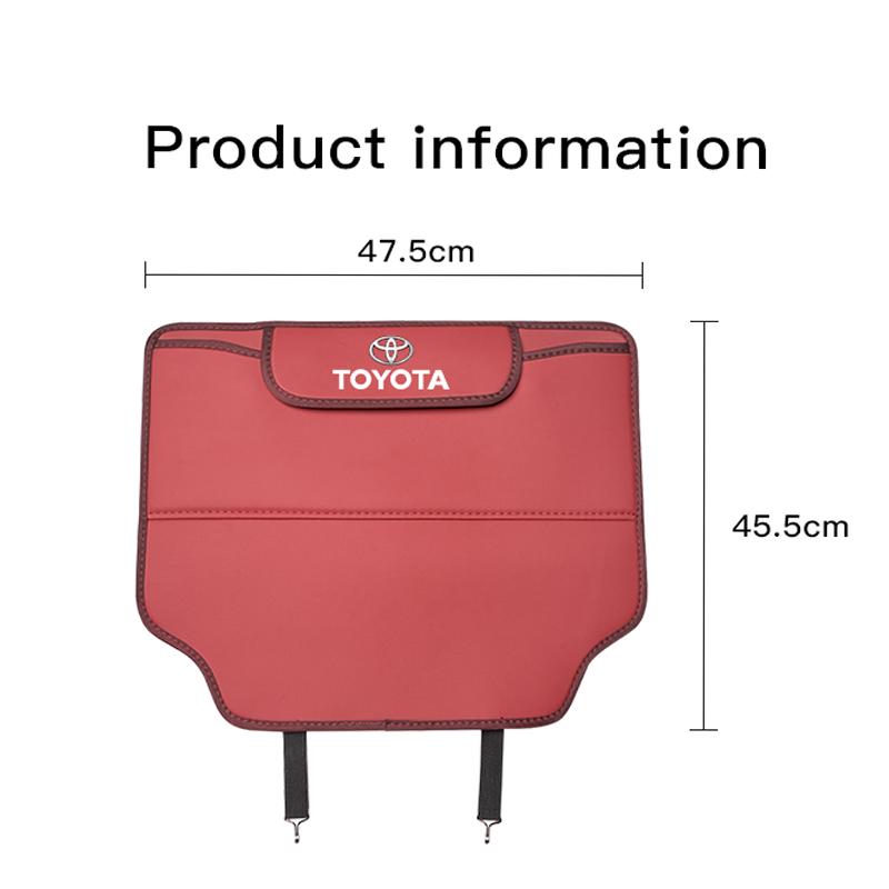 For Toyota 2026 Hot Hub Caps Car Seat Back Anti Kick Cover Leather Protector Pad For Toyota Corolla Camry Asian Dragon Supra Hi