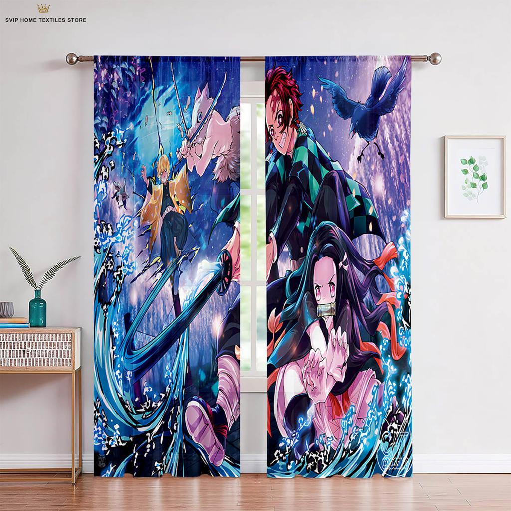 Шторы с принтом в виде горячих японских комиксов, подходят для спальни, общежития, гостиной, кабинета, декоративные шторы