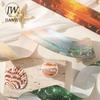 JIANWU Chasing Waves and Time Series Vintage Sea Bubble Landscape Material Collage Washi Tape Creative DIY Journal Stationery