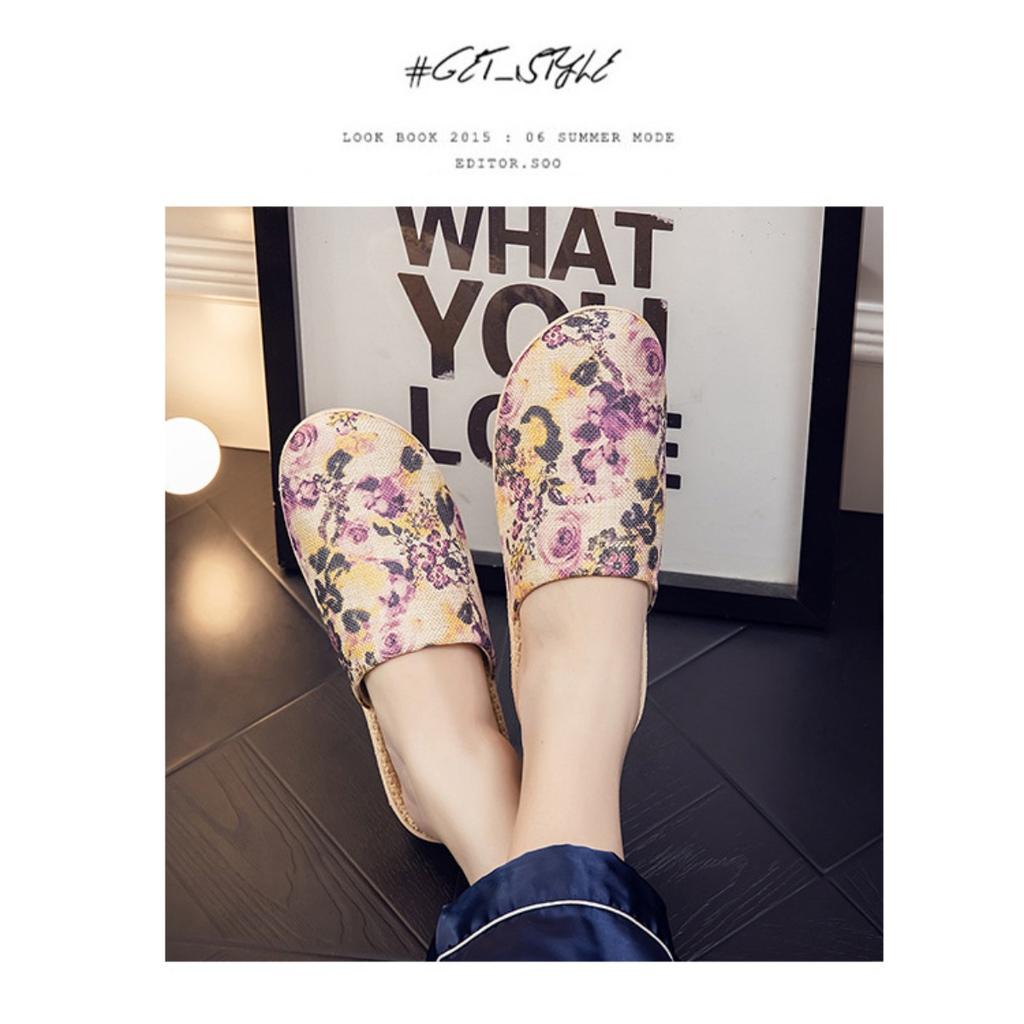 Удобный для использования в помещении, дышащий лен, всесезонная домашняя ткань, классные тапочки для мужчин и женщин, напольное покрытие для пар, мягкая подошва, для домашнего использования