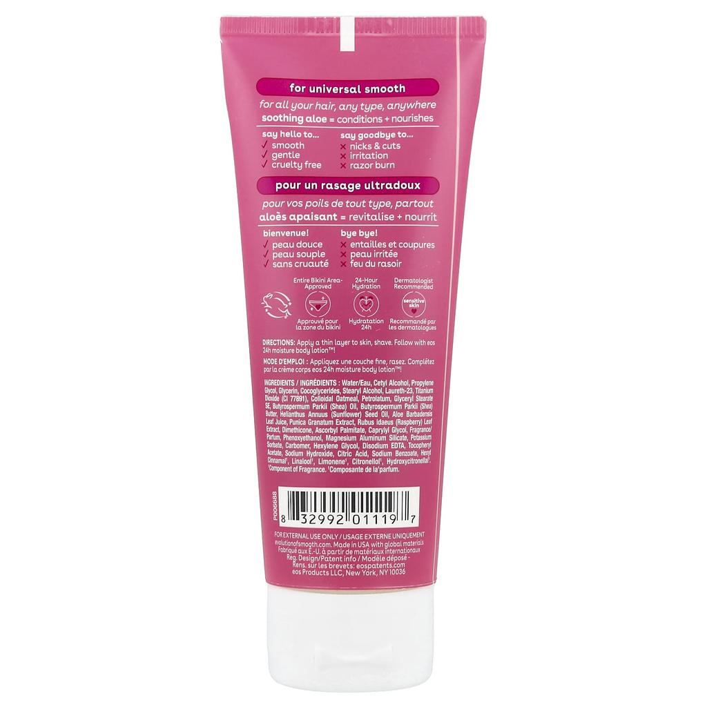 EOS, Shea Better, 24-Hour Moisture Shave Cream, Pomegranate Raspberry, 74 Ml (2.5 Fl Oz)