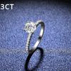 Кольцо из стерлингового серебра 925 пробы с бриллиантом с четырьмя когтями, кольцо с муассанитом, женское 1 карат, женское обручальное кольцо, классическое открытое кольцо, предложение обручального кольца, кольцо с бриллиантом
