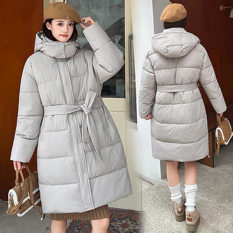 Live broadcast long women's cotton clothes, large twill fabric, hooded with belt, multi-color, sufficient stock, support for small batches