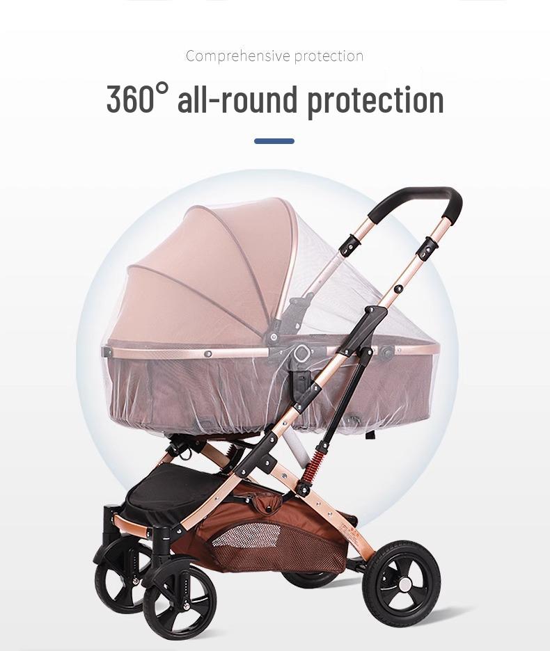 Universal Full Coverage Mosquito Net for Baby Strollers with Enlarged Encrypted Mesh